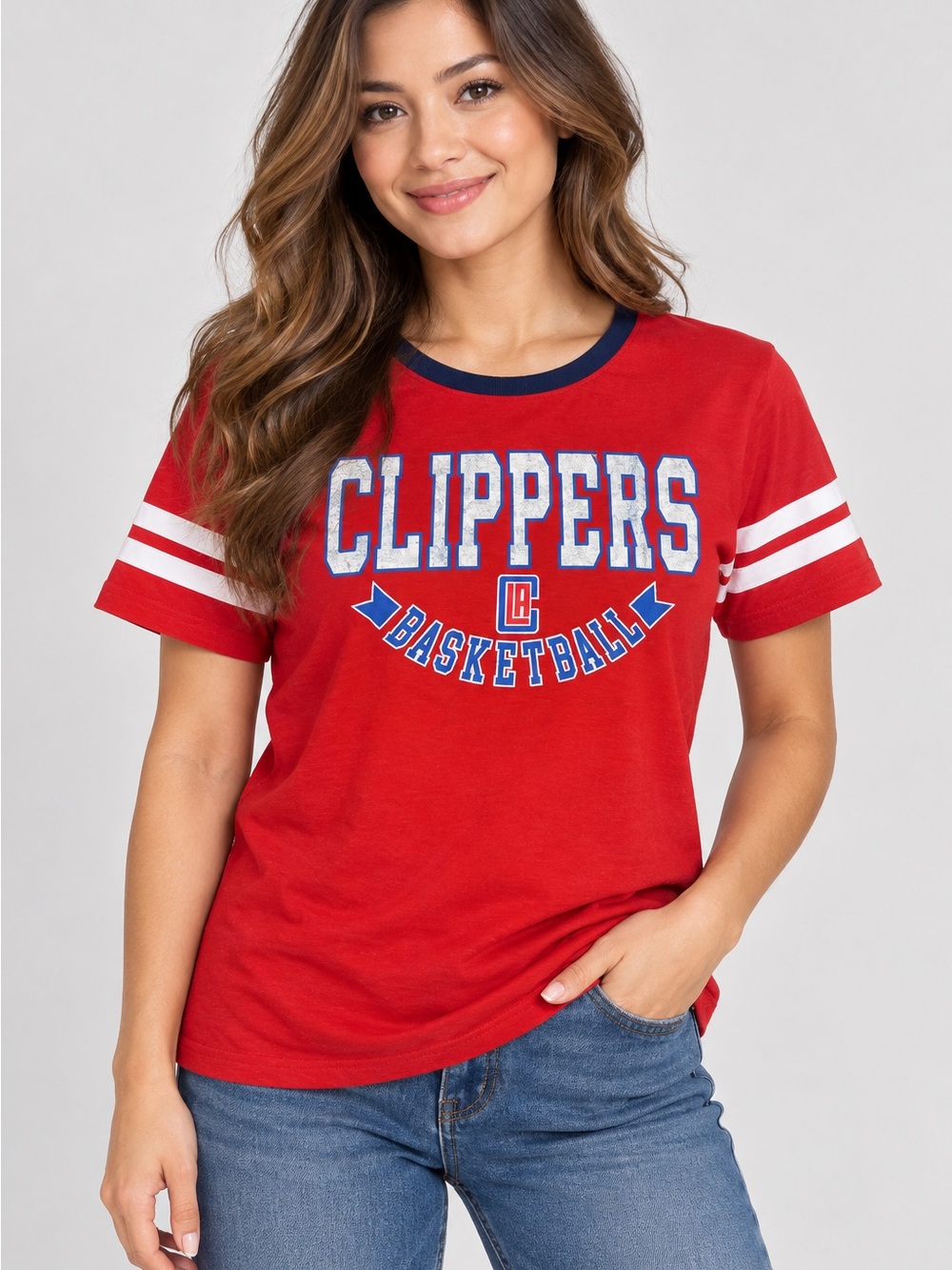 Women’s Los Angeles Clippers Red Basketball Tee